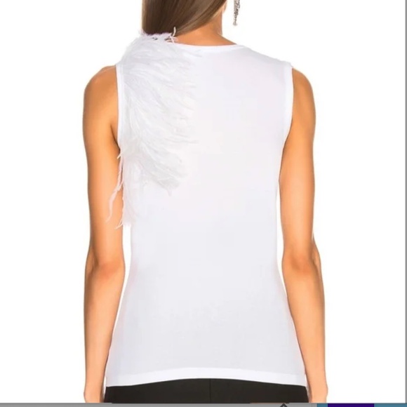 Helmet Lang White Feather Tank Size S Retail $355 - Picture 3 of 4